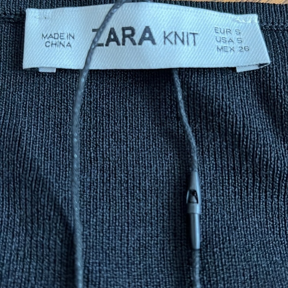 Zara Black Stretch Top S - Picture 5 of 5